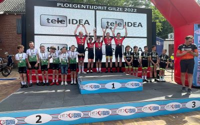 Jeugd categorie 4 van JEGG-DJR Academy tweede in tijdrit wielerweekend Gilze